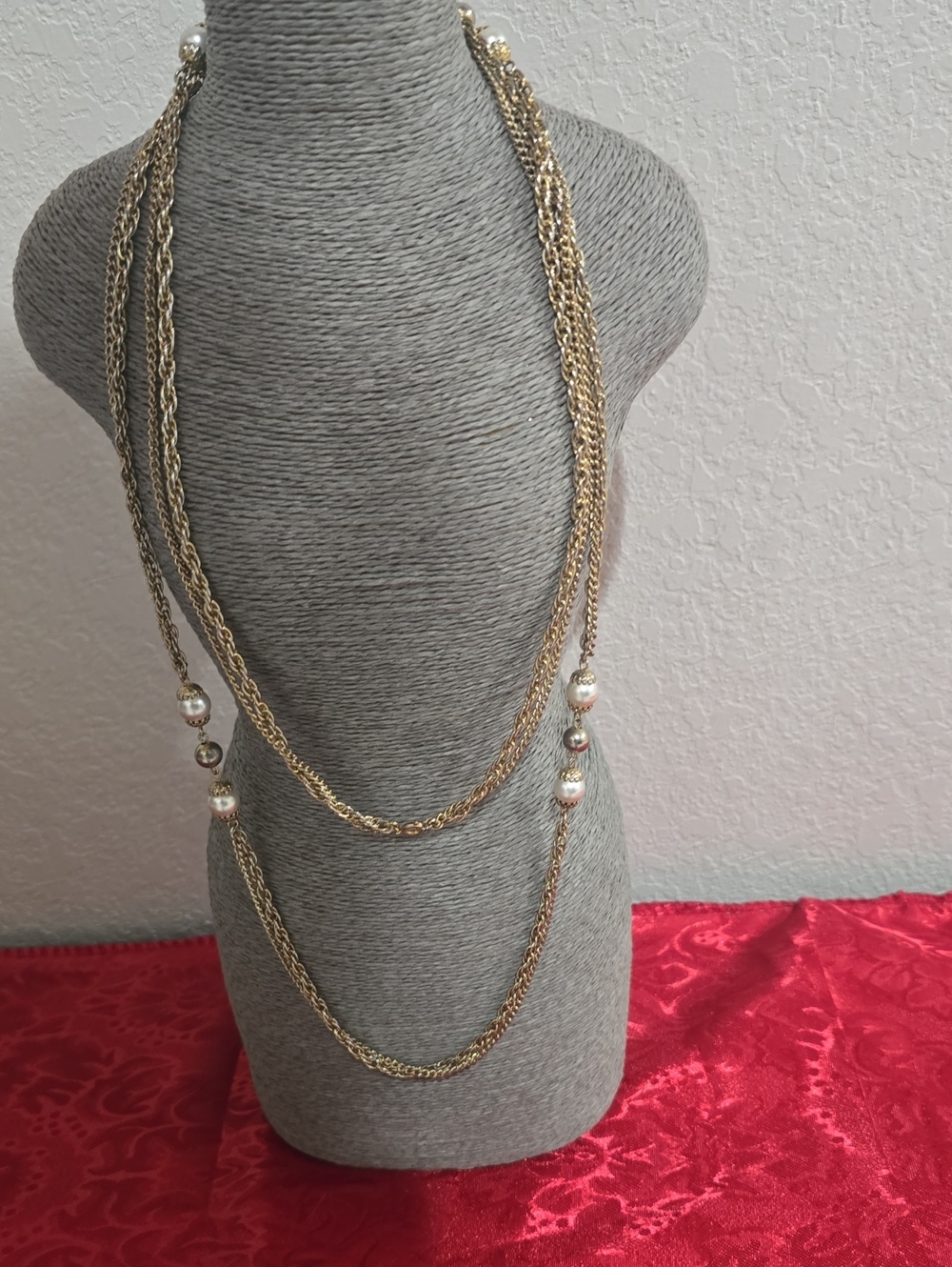 Layered Gold-Tone Pearl Accent Necklace - Women Jewelry